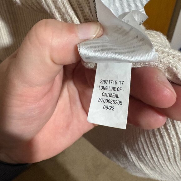 Old Navy Shaker Stitch Long Line Open Front Cardigan in Oatmeal size XXL - Picture 5 of 6